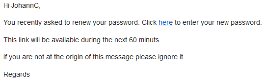 GraphiQL Auth Token - Reset password email